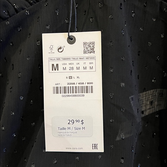 Zara Black Dot Sheer Camisole - Picture 3 of 8